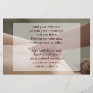 Zweedse Massage Foto - duimdruk Flyer