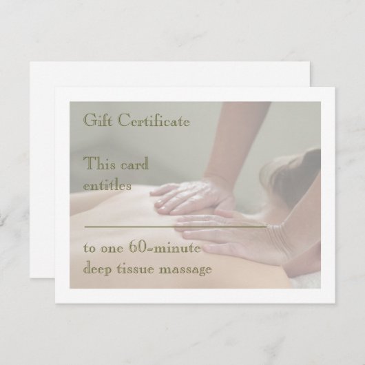 Zweedse massagefoto - achterzijde - cadeaubon (Voorkant / Achterkant)