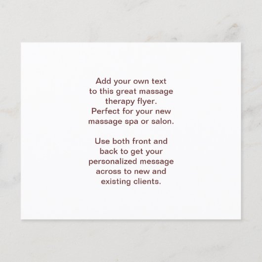 Zweedse massagefoto - Arm en Hand Flyer (Achterkant)