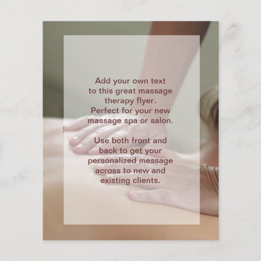 Zweedse massagefoto flyer (Voorkant)