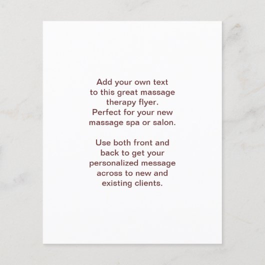 Zweedse massagefoto flyer (Achterkant)