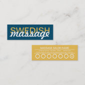 zweedse massagestempelkaart klantenkaartje (Voorkant / Achterkant)