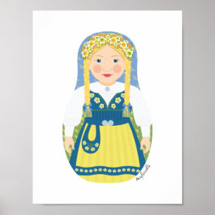 Zweedse Matryoshka Poster