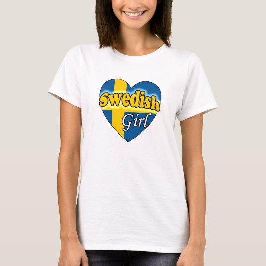 Zweedse Meisje T-shirt (Voorkant)