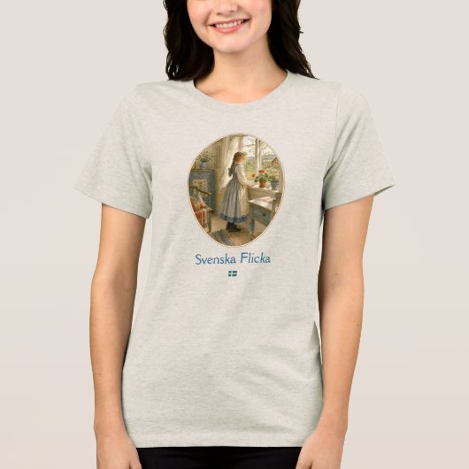 Zweedse meisje - Zweedse meisje Tri-Blend Shirt (Voorkant)