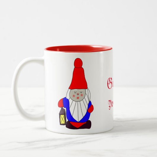 Zweedse Mok van Gnome Tomten Two-Tone Coffee (Links)