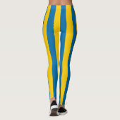 Zweedse nationale vlag Verticaal gestreept Leggings (Achterkant)