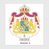 Zweedse nationale wapenschild sticker (Vel)