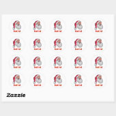 Zweedse/Noorse Kerstman Ronde Sticker (Vel)
