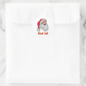 Zweedse/Noorse Kerstman Ronde Sticker (Tas)