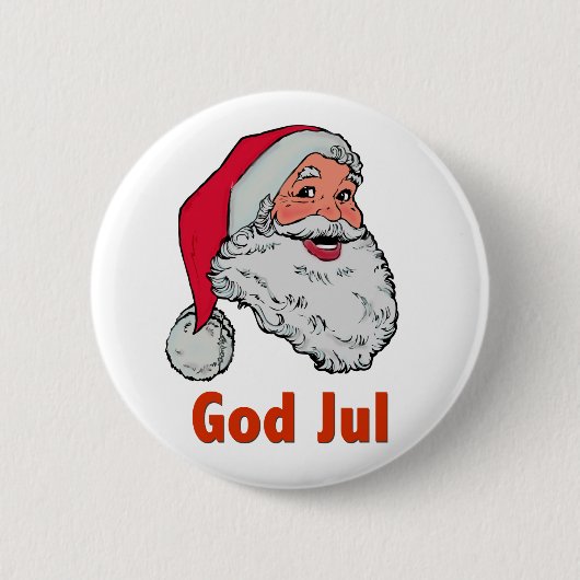 Zweedse/Noorse Santa Button (Voorkant)