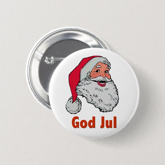 Zweedse/Noorse Santa Button (Voorkant /achterkant)