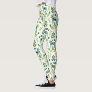 Zweedse paarden Dala Blauwgroen Leggings