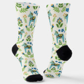 Zweedse paarden Dala Blauwgroen Sokken (Gebogen)