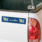 Zweedse penseelvlag bumpersticker (Op Truck)