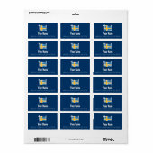 Zweedse penseelvlag etiket (Full Sheet)