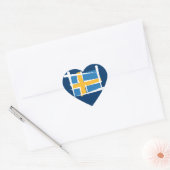 Zweedse penseelvlag hart sticker (Envelop)