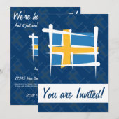 Zweedse penseelvlag kaart (Voorkant / Achterkant)