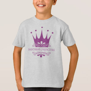 Zweedse prinses in roze klein meisje t-shirt