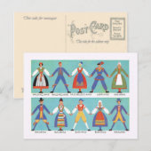  Zweedse regionale kostuums Briefkaart (Voorkant / Achterkant)