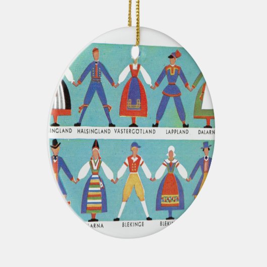  Zweedse regionale kostuums Keramisch Ornament (Rechts)