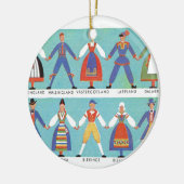 Zweedse regionale kostuums Keramisch Ornament (Links)