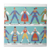  Zweedse regionale kostuums Tegeltje (Voorkant)