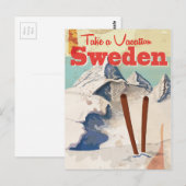Zweedse reisposter Briefkaart (Voorkant / Achterkant)