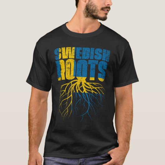 Zweedse roet Zweedse erfgoedvlag T-shirt (Voorkant)