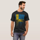 Zweedse roet Zweedse erfgoedvlag T-shirt (Voorkant volledig)