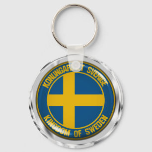 Zweedse ronde embleem sleutelhanger