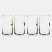 Zweedse Roots Vlag Kan Glas Set (Rechts)