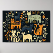 Zweedse Scandinavische moskee Deense kattenminimal Poster (Voorkant)