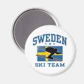 Zweedse skiteam magneet (Voorkant / Achterkant)