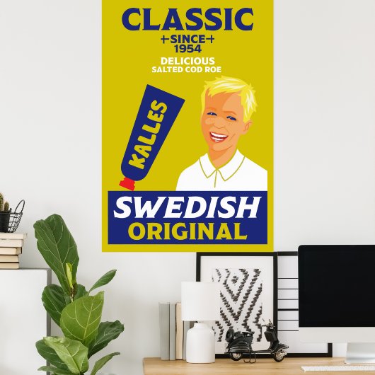 Zweedse smörgåskaviar Kaviar Poster (Thuiskantoor)