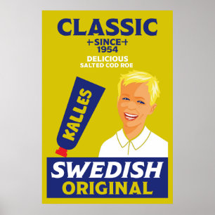 Zweedse smörgåskaviar Kaviar Poster