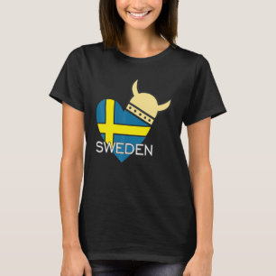 Zweedse souvenir voor mannelijke vrouwen t-shirt