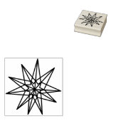 Zweedse ster moderne geometrische stempel (Gestempeld)