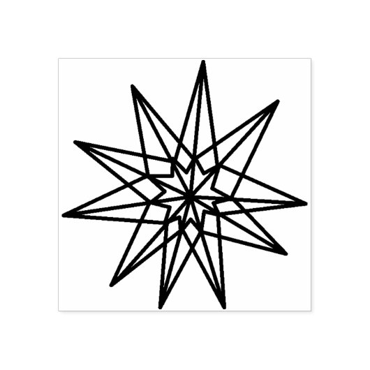 Zweedse ster moderne geometrische stempel (Afrduk)