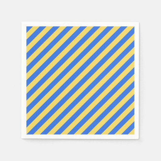Zweedse strepen in blauw en geel servet (Voorkant)