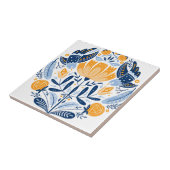 zweedse tegelkunst tegeltje (Zijkant)