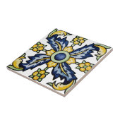 zweedse tegels delicaat bloempatroon tegeltje (Zijkant)