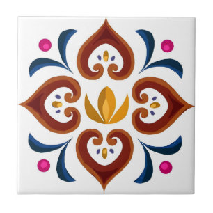zweedse tegels eenvoudige hartbloem tegeltje