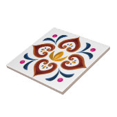 zweedse tegels eenvoudige hartbloem tegeltje (Zijkant)