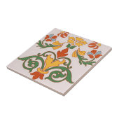 zweedse tegels  gele bloem tegeltje (Zijkant)