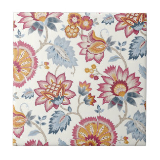 zweedse tegels kleurrijke bloemen tegeltje