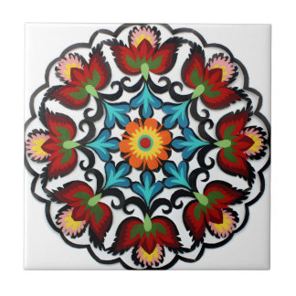 zweedse tegels rode rode bloem van oude stijl tegeltje