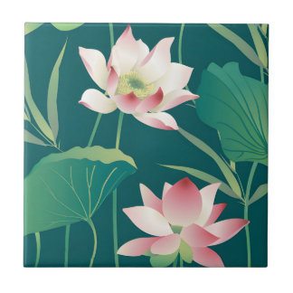 zweedse tegels Traditionele lotus Tegeltje