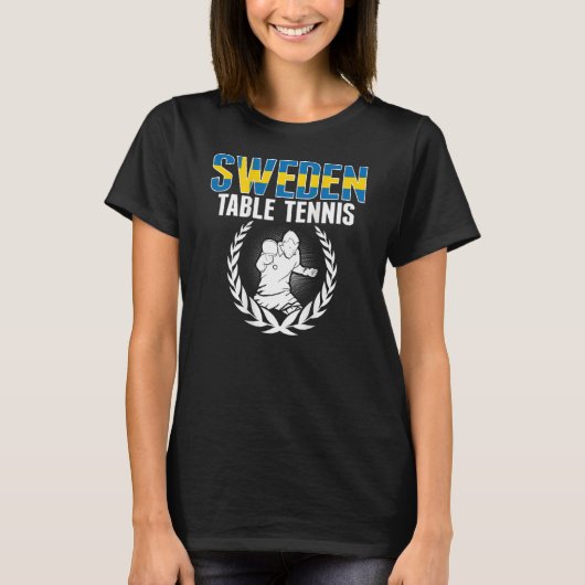 Zweedse Tennis Zweedse pingpongteam T-shirt (Voorkant)