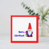 Zweedse Tomten Feestdagenkaart (Staand voorkant)